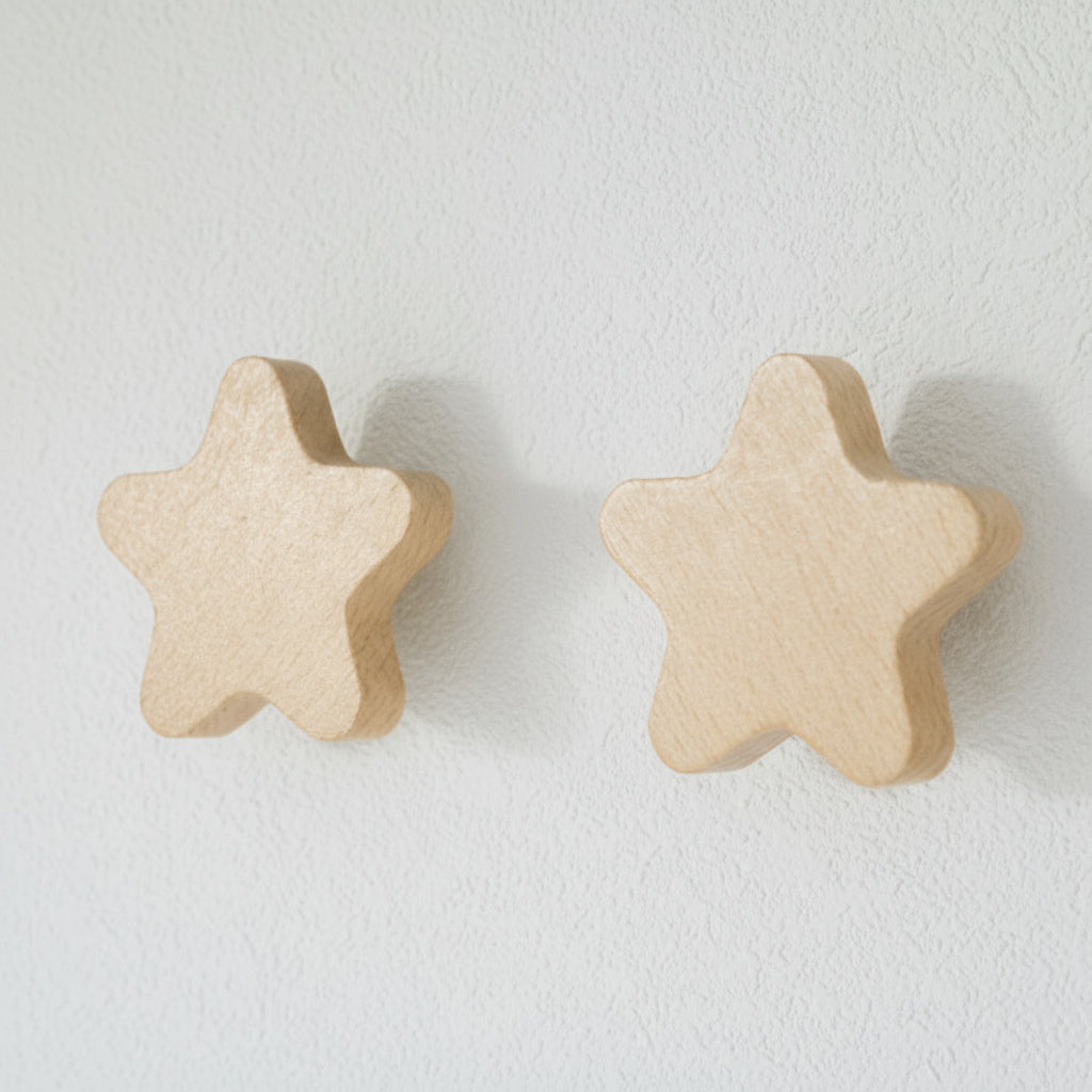 Stjerneformet knagg på en vegg